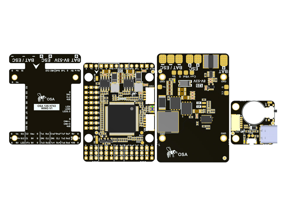 Польотний контролер OSA 12S H743 WING V1 - Зображення 3